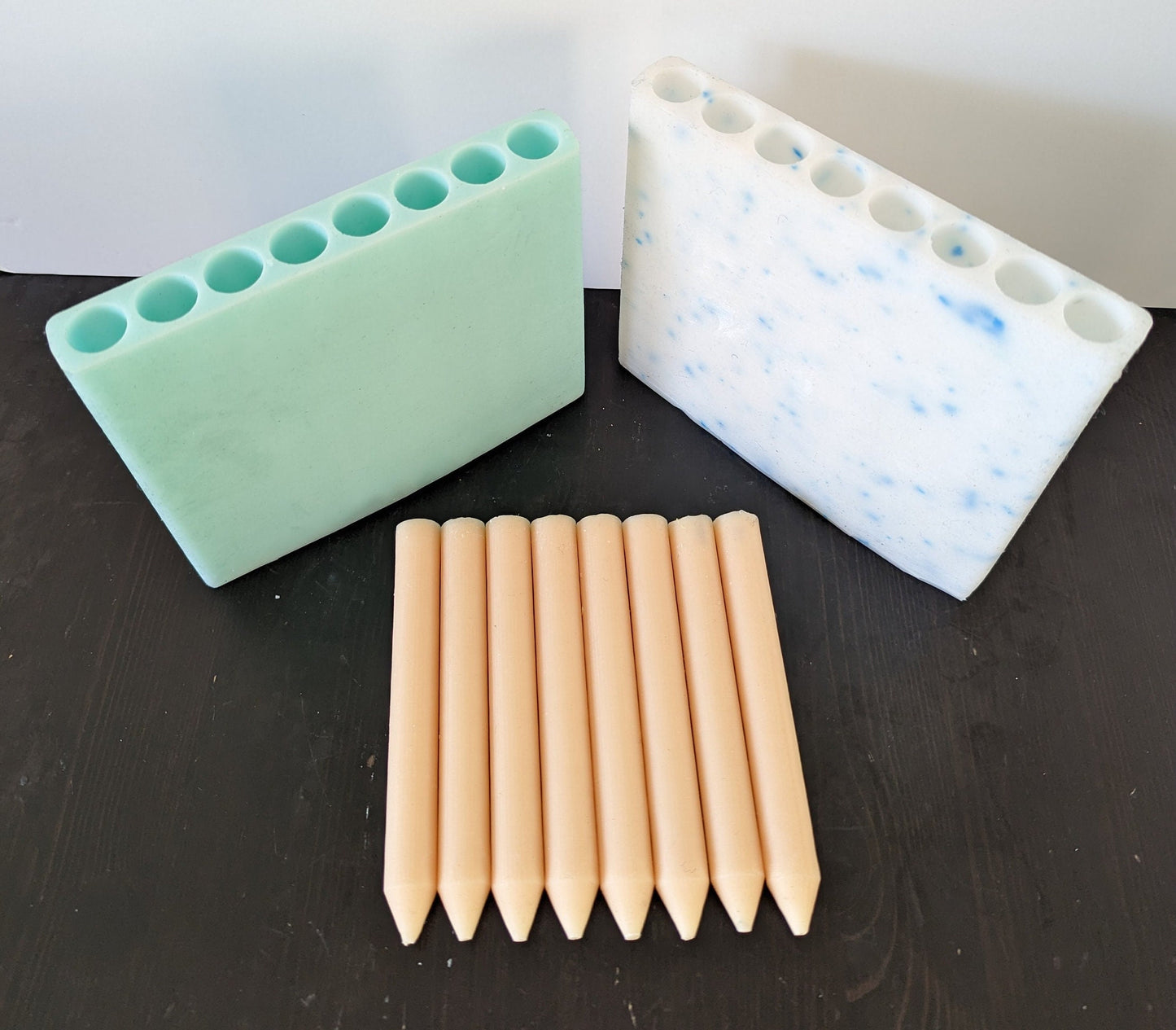 PILLAR CANDLE MOULD - Silicone Mould Aromatherapy Candles Wax 8-Cavities