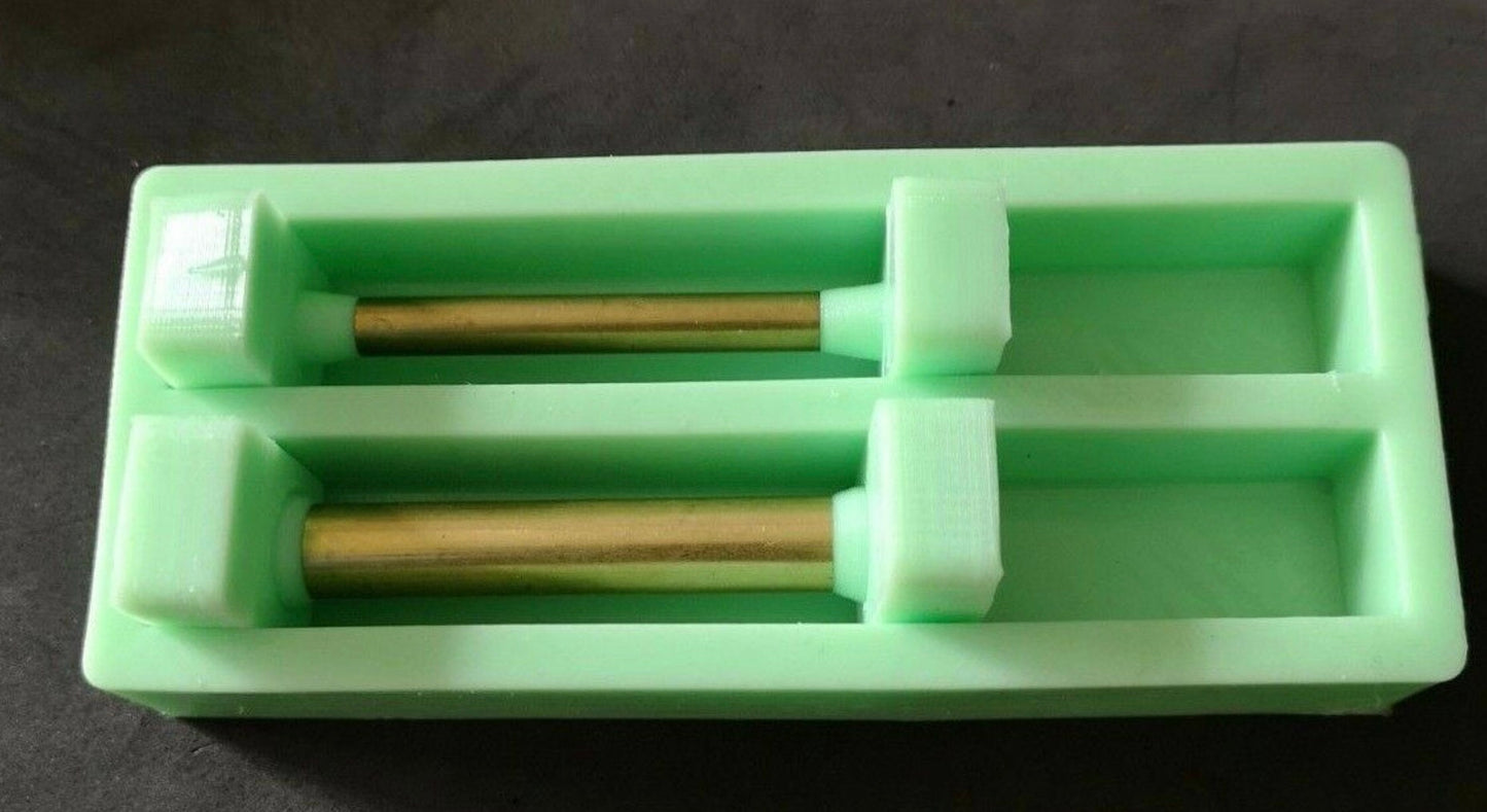 PEN BLANK MOULD - Silicone Mould With Plugs Tube-in Resin Casting Pen Turning