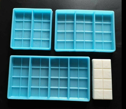 Square Chunks Snap bar Silicone Mould For Wax Melts, Candles, Soaps, Resin Tarts