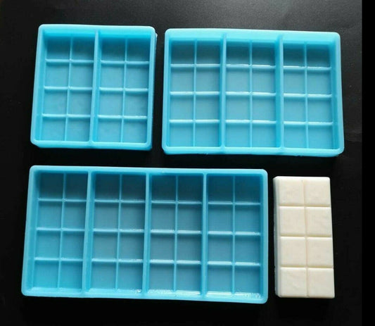 Square Chunks Snap bar Silicone Mould For Wax Melts, Candles, Soaps, Resin Tarts
