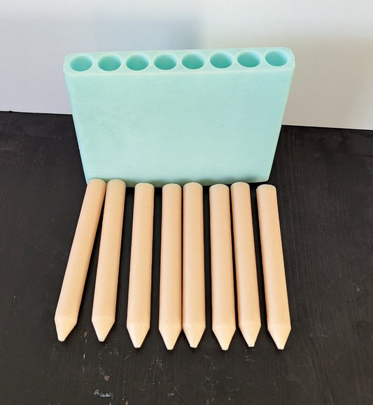 PILLAR CANDLE MOULD - Silicone Mould Aromatherapy Candles Wax 8-Cavities