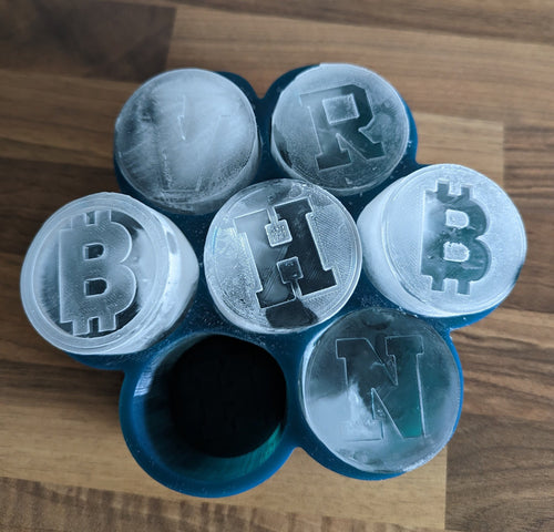 Personalised Cocktail Ice Cube Silicone Mould, Custom MONOGRAM Initial/Logo/Text