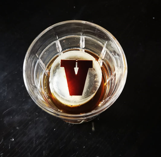 Personalised Cocktail Ice Cube Silicone Mould, Custom MONOGRAM Initial/Logo/Text