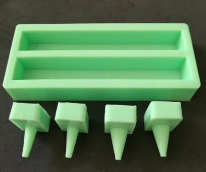 PEN BLANK MOULD - Silicone Mould With Plugs Tube-in Resin Casting Pen Turning