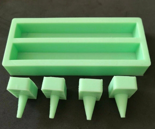 PEN BLANK MOULD - Silicone Mould With Plugs Tube-in Resin Casting Pen Turning